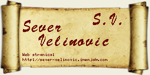 Sever Velinović vizit kartica